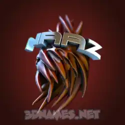 naaz in Red Twisted style - 3D name wallpaper