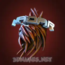 nadar in Red Twisted style - 3D name wallpaper