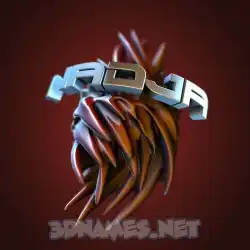 nadja in Red Twisted style - 3D name wallpaper