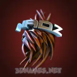 nadz in Red Twisted style - 3D name wallpaper