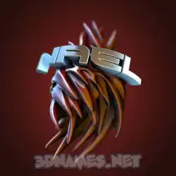 nael in Red Twisted style - 3D name wallpaper