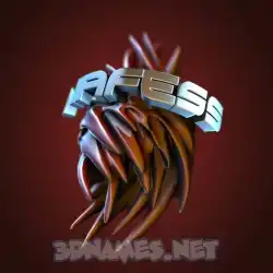 nafess in Red Twisted style - 3D name wallpaper