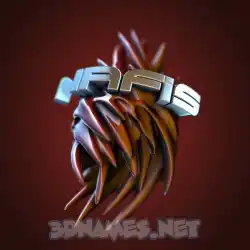 nafis in Red Twisted style - 3D name wallpaper