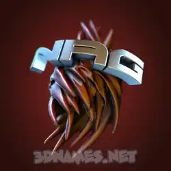 nag in Red Twisted style - 3D name wallpaper