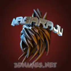 nagaraju in Red Twisted style - 3D name wallpaper