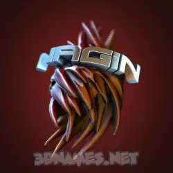 nagin in Red Twisted style - 3D name wallpaper