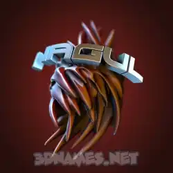 nagul in Red Twisted style - 3D name wallpaper