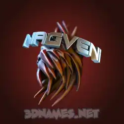 nagveni in Red Twisted style - 3D name wallpaper