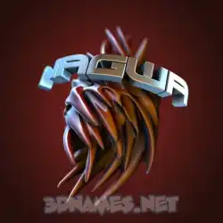 nagwa in Red Twisted style - 3D name wallpaper