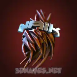 naik in Red Twisted style - 3D name wallpaper