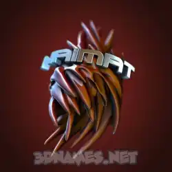 naimat in Red Twisted style - 3D name wallpaper