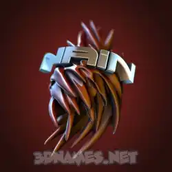 nain in Red Twisted style - 3D name wallpaper