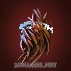 naitik in Red Twisted style - 3D name wallpaper