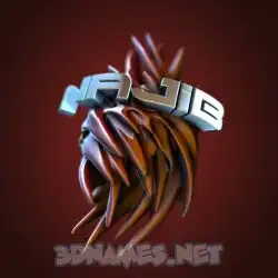 najib in Red Twisted style - 3D name wallpaper