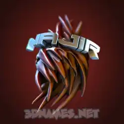 najir in Red Twisted style - 3D name wallpaper