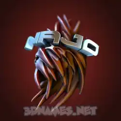 najo in Red Twisted style - 3D name wallpaper