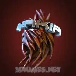 nakia in Red Twisted style - 3D name wallpaper