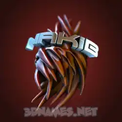 nakib in Red Twisted style - 3D name wallpaper