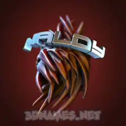 naldy in Red Twisted style - 3D name wallpaper