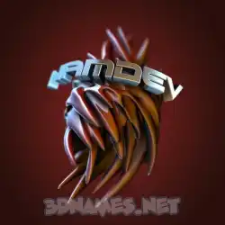 namdev in Red Twisted style - 3D name wallpaper