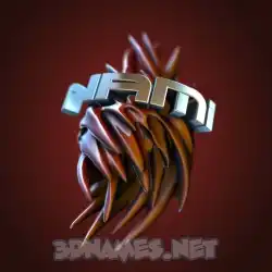 nami in Red Twisted style - 3D name wallpaper