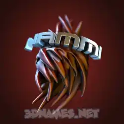 nammi in Red Twisted style - 3D name wallpaper