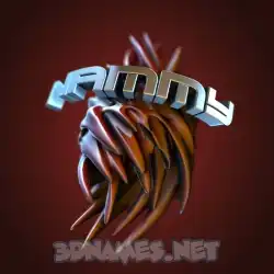 nammy in Red Twisted style - 3D name wallpaper