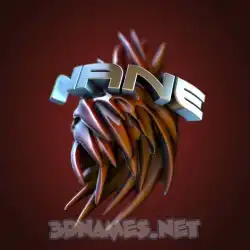 nane in Red Twisted style - 3D name wallpaper