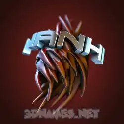 nanhi in Red Twisted style - 3D name wallpaper