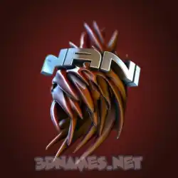 nani in Red Twisted style - 3D name wallpaper