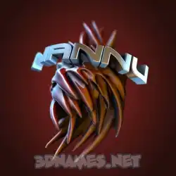 nannu in Red Twisted style - 3D name wallpaper