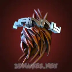 nanny in Red Twisted style - 3D name wallpaper