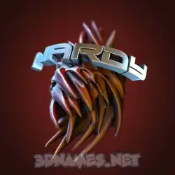 nardy in Red Twisted style - 3D name wallpaper