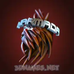 narmada in Red Twisted style - 3D name wallpaper