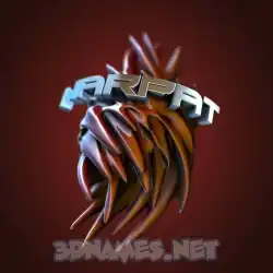 narpat in Red Twisted style - 3D name wallpaper
