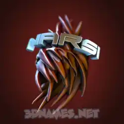 narsi in Red Twisted style - 3D name wallpaper