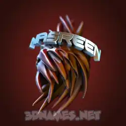 nasreen in Red Twisted style - 3D name wallpaper