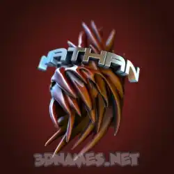 nathan in Red Twisted style - 3D name wallpaper