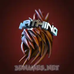 nathing in Red Twisted style - 3D name wallpaper