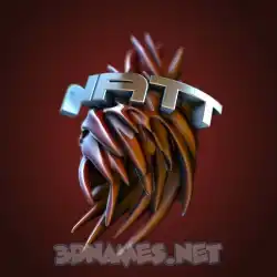 natt in Red Twisted style - 3D name wallpaper