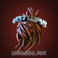 natwar in Red Twisted style - 3D name wallpaper