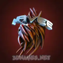 navee in Red Twisted style - 3D name wallpaper