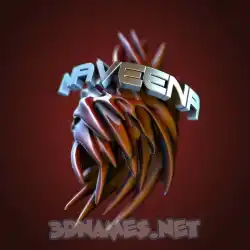 naveena in Red Twisted style - 3D name wallpaper