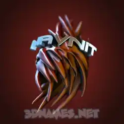 navnit in Red Twisted style - 3D name wallpaper