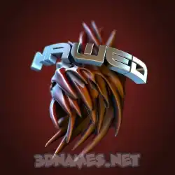 nawed in Red Twisted style - 3D name wallpaper