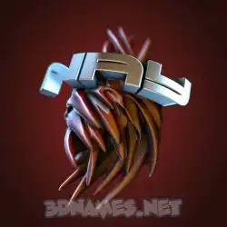 nay in Red Twisted style - 3D name wallpaper