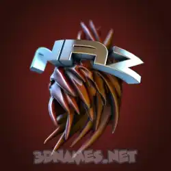 naz in Red Twisted style - 3D name wallpaper