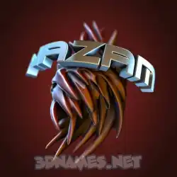 nazam in Red Twisted style - 3D name wallpaper