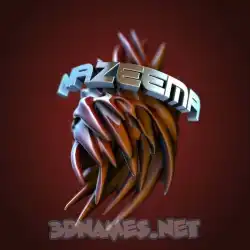 nazeema in Red Twisted style - 3D name wallpaper