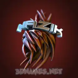 nazik in Red Twisted style - 3D name wallpaper